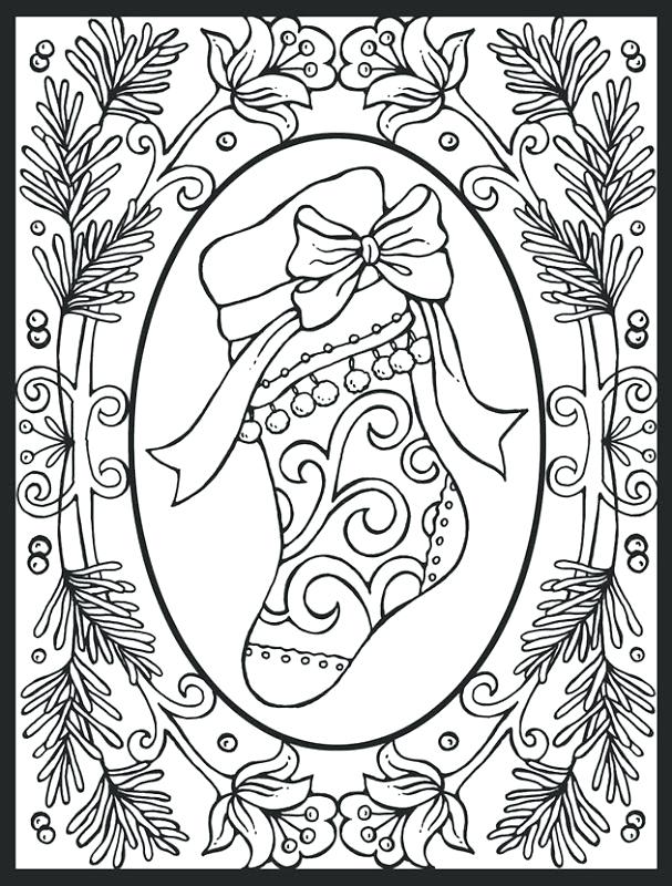 607x800 Coloring Pages And Coloring Books. Adult Christmas Coloring Pages