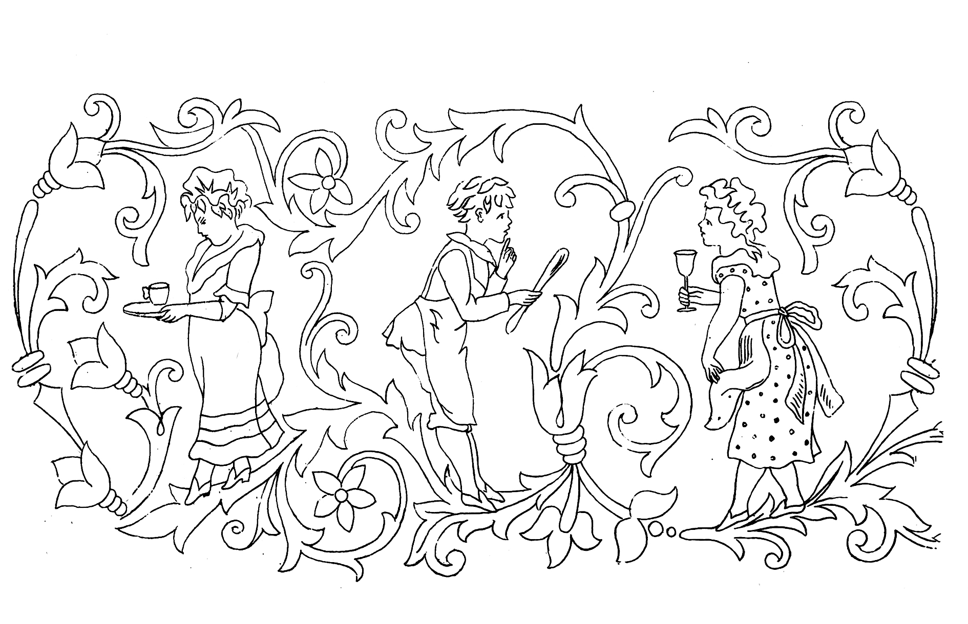 1890x1220 Victorian Coloring Pages Victorian Coloring Pages Era Vintage