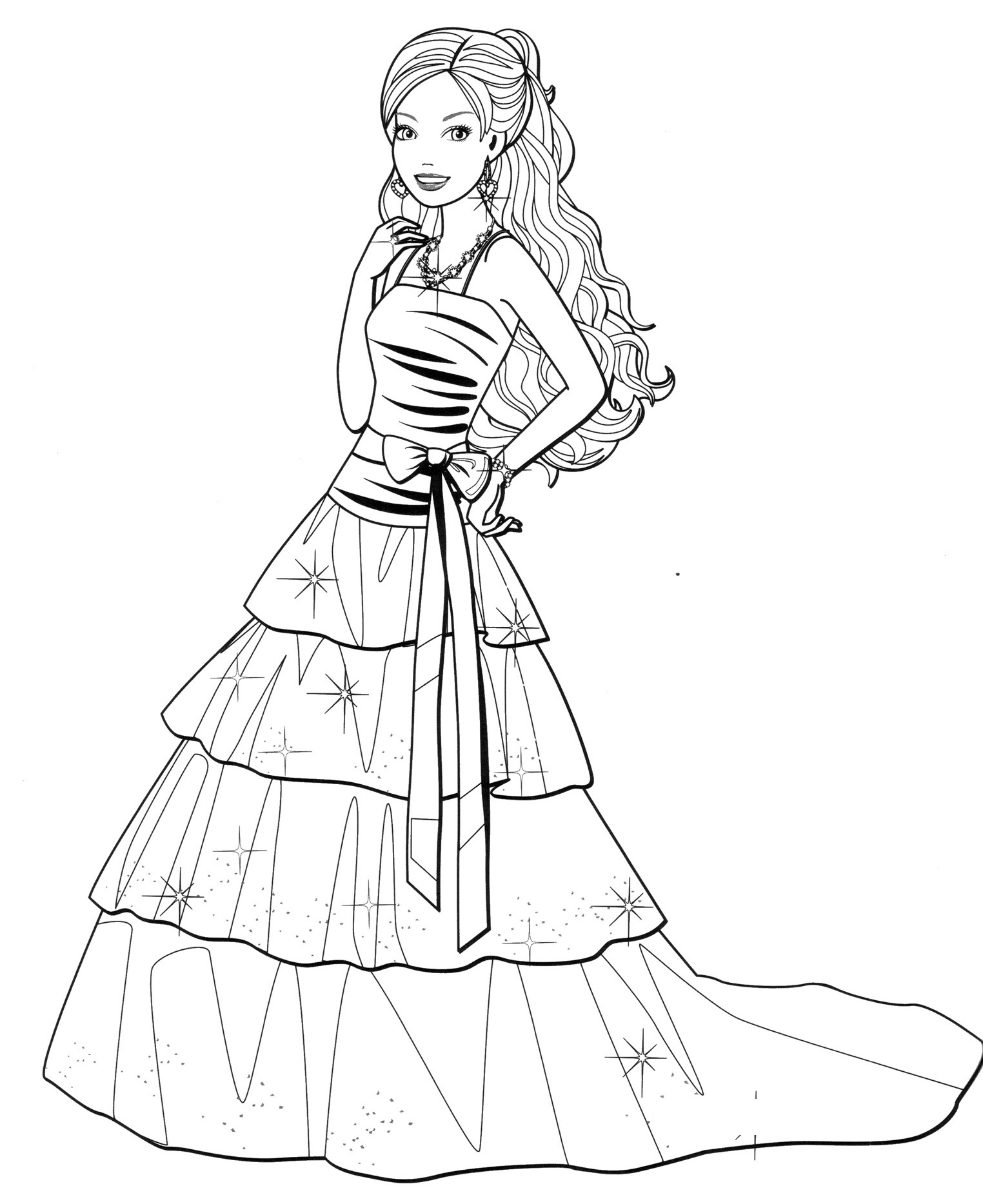 1524x1867 32 Fashion Model Coloring Pages, The Fashion Girl Colouring Book