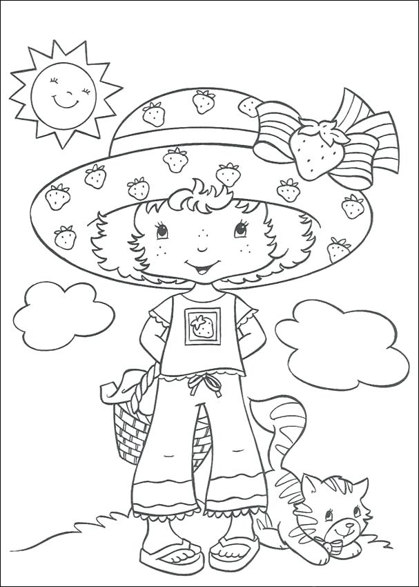 607x850 Free Printable Strawberry Shortcake Coloring Pages For Kids