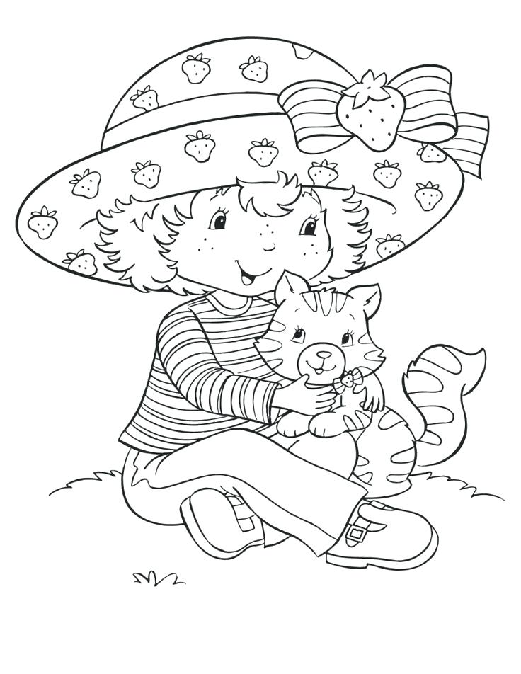 736x952 Glamorous Strawberry Shortcake Coloring Pages Printable Strawberry