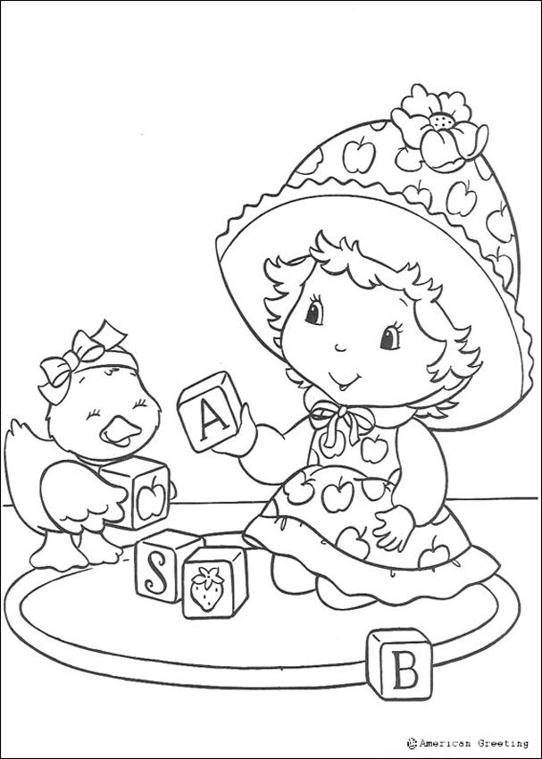 607x850 Strawberry Shortcake Coloring Pages
