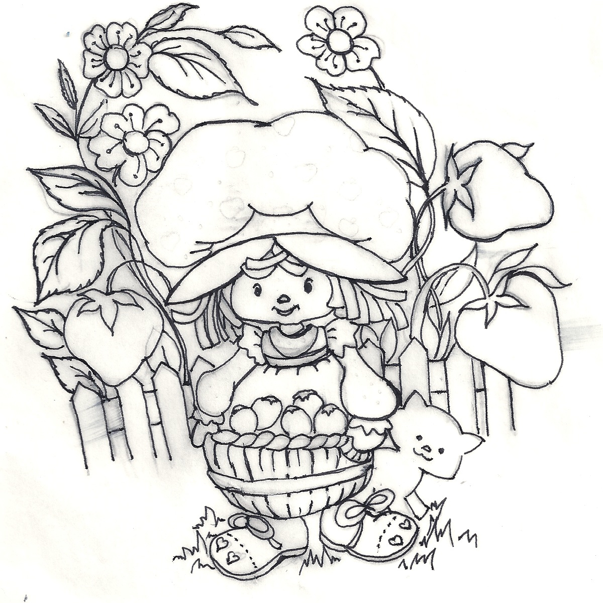 1200x1200 Strawberry Coloring Pages Vintage Strawberry Shortcake Coloring