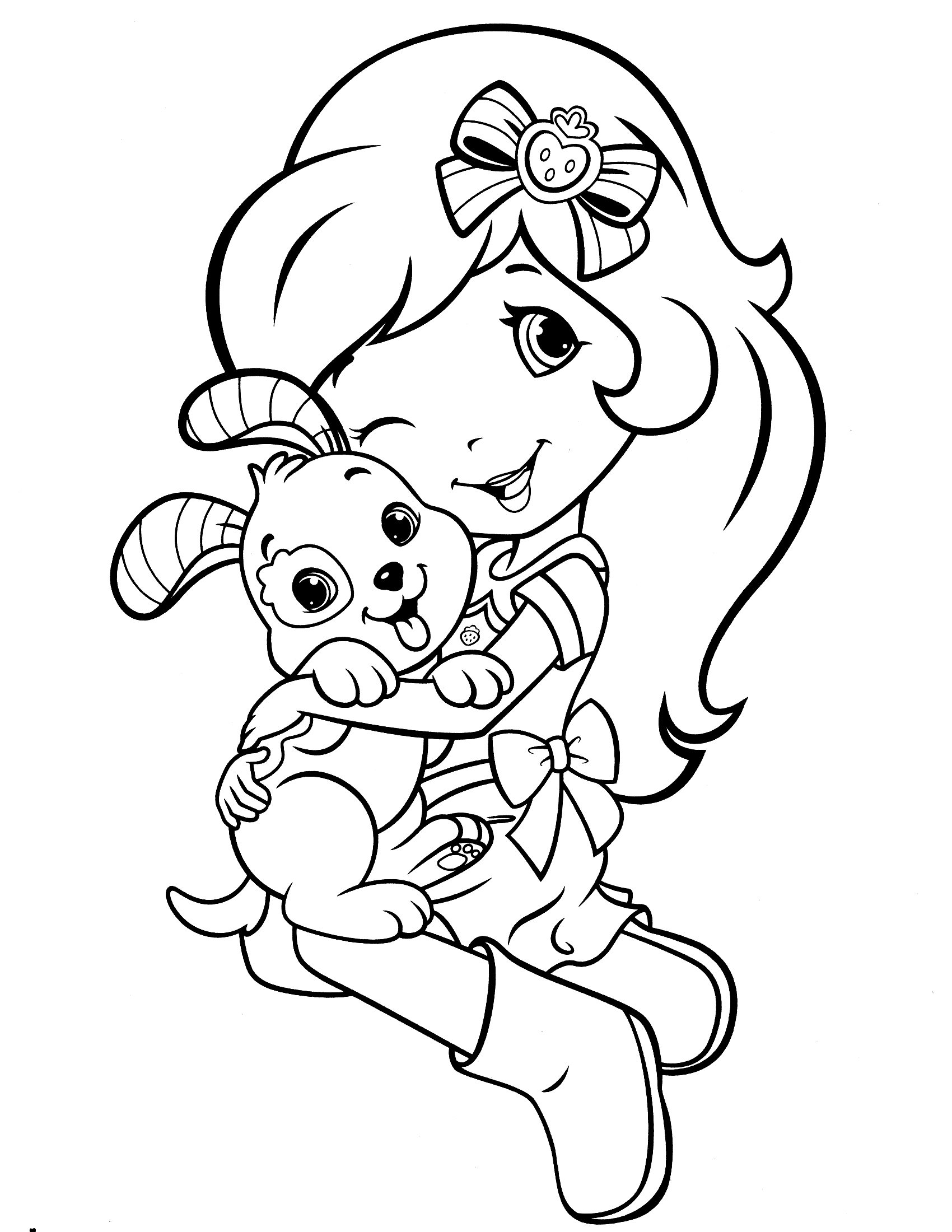 1700x2200 Vintage Strawberry Shortcake Coloring Pages Free Coloring