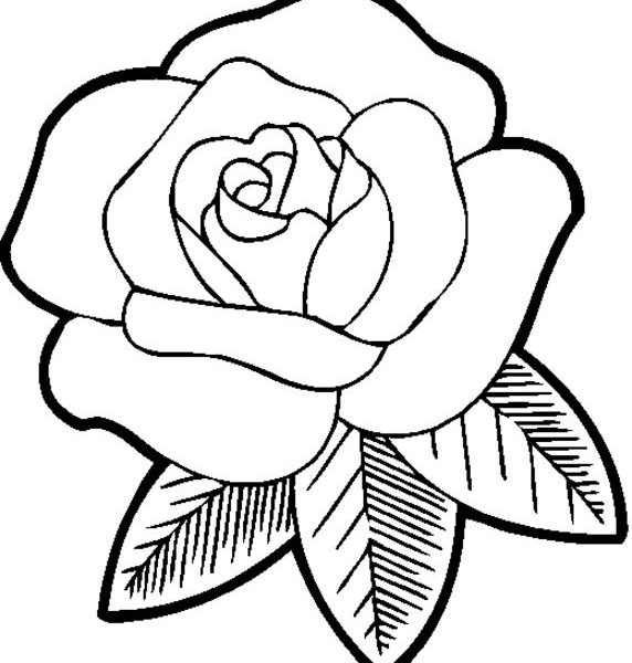 572x600 Easy Coloring Pages Girls Easy Violet Flower Coloring Page