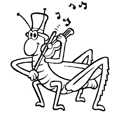 505x470 Grasshopper Ring Page Happy Insect Pages Ant And Grasshopper