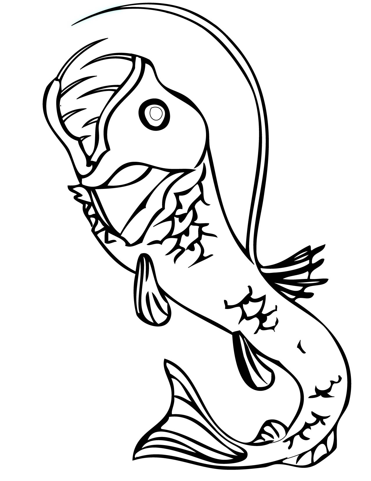 1275x1650 Pacific Viperfish Coloring Page