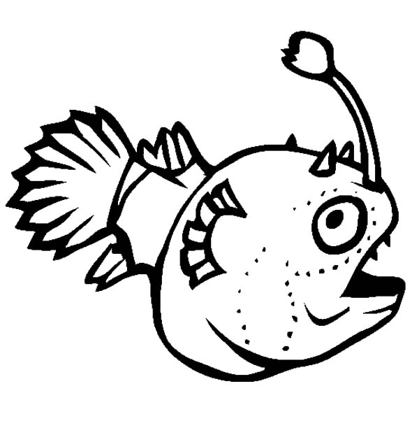 600x612 Angler Fish Coloring Pages
