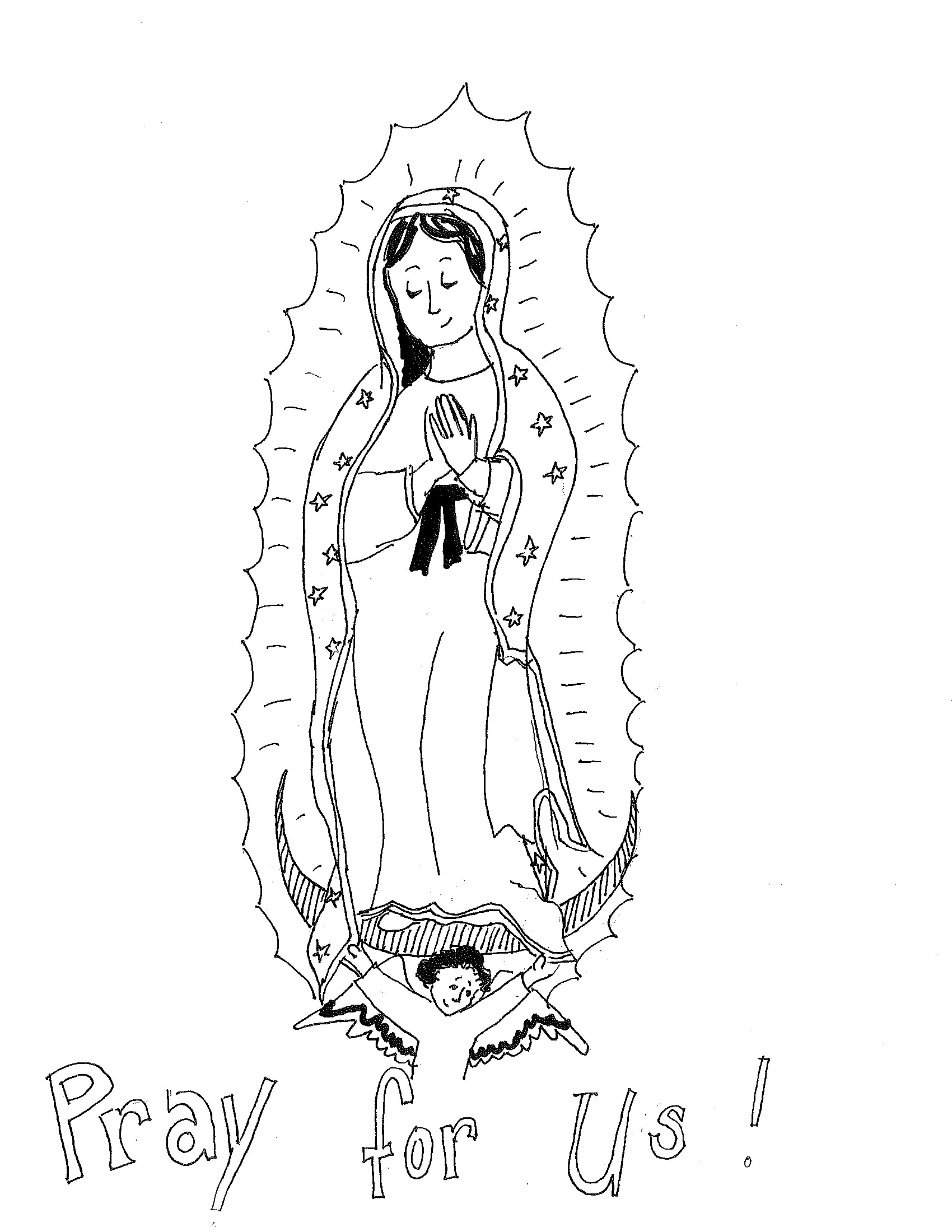 Virgen De Guadalupe Coloring Pages