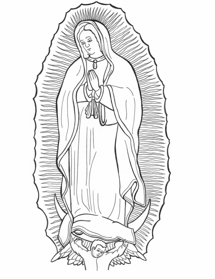 900x1165 La Virgen De Guadalupe Coloring Pages Many Interesting Cliparts