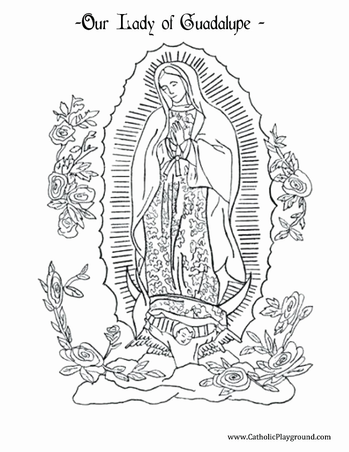 695x900 Our Lady Of Guadalupe Coloring Page Images Virgen De Guadalupe