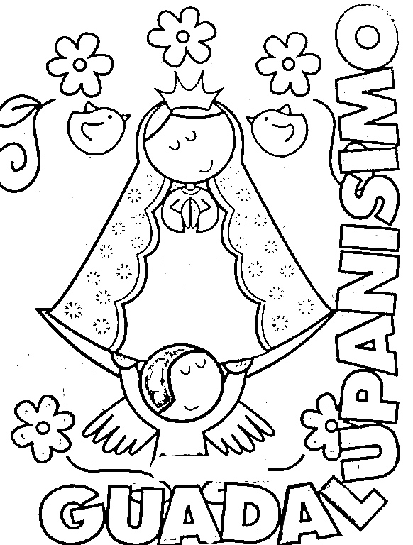582x768 Virgen De Guadalupe Coloring Pages 287396