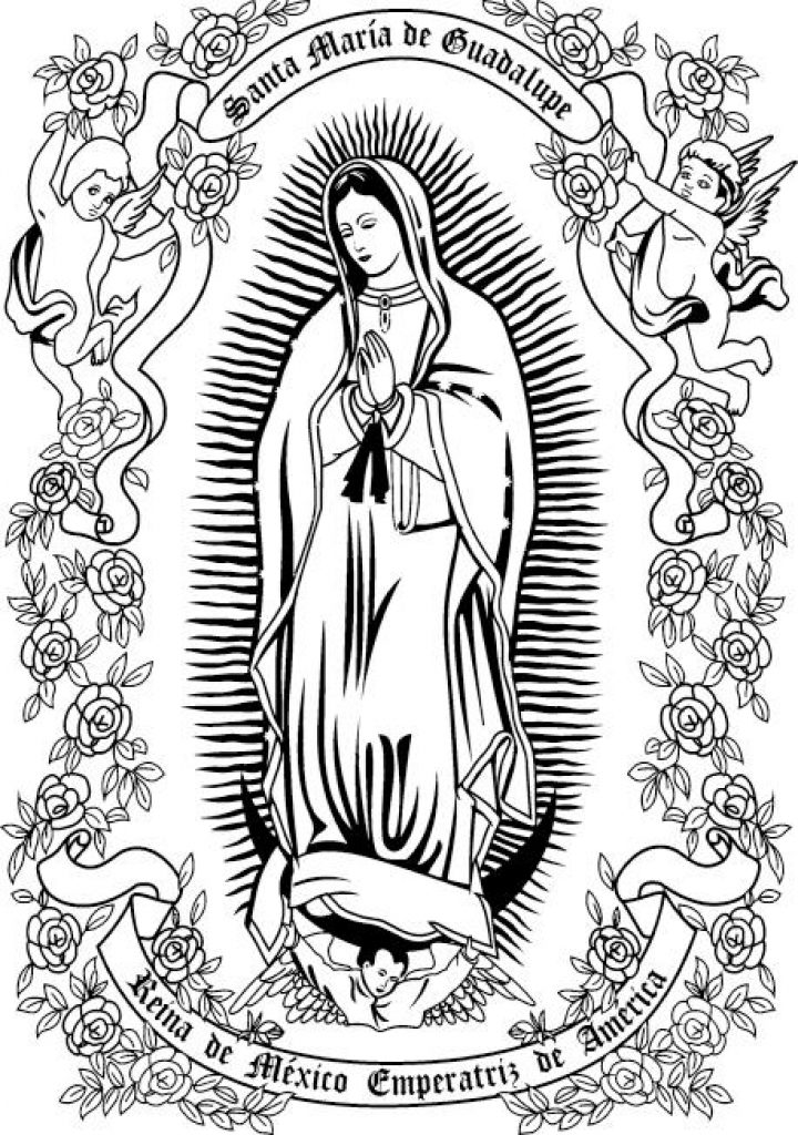 720x1024 Virgen De Guadalupe Coloring Pages Educational Coloring Pages