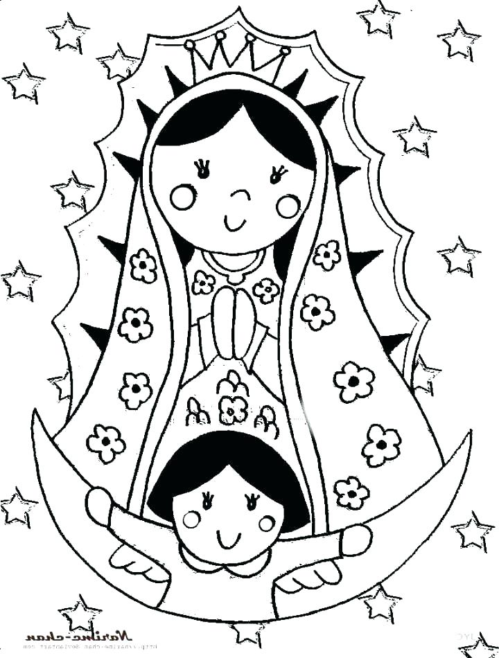720x950 Creative Virgen De Guadalupe Coloring Pages 87 For With Virgen De
