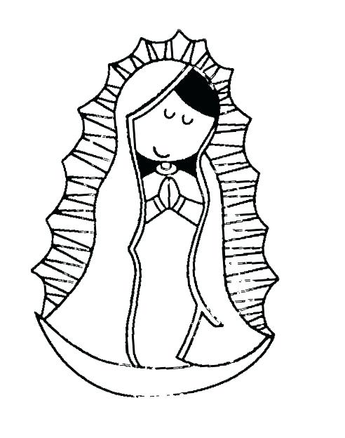 492x624 Virgen De Guadalupe Coloring Pages Virgen De Guadalupe Coloring