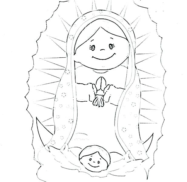 617x600 Virgen De Guadalupe Coloring Pages