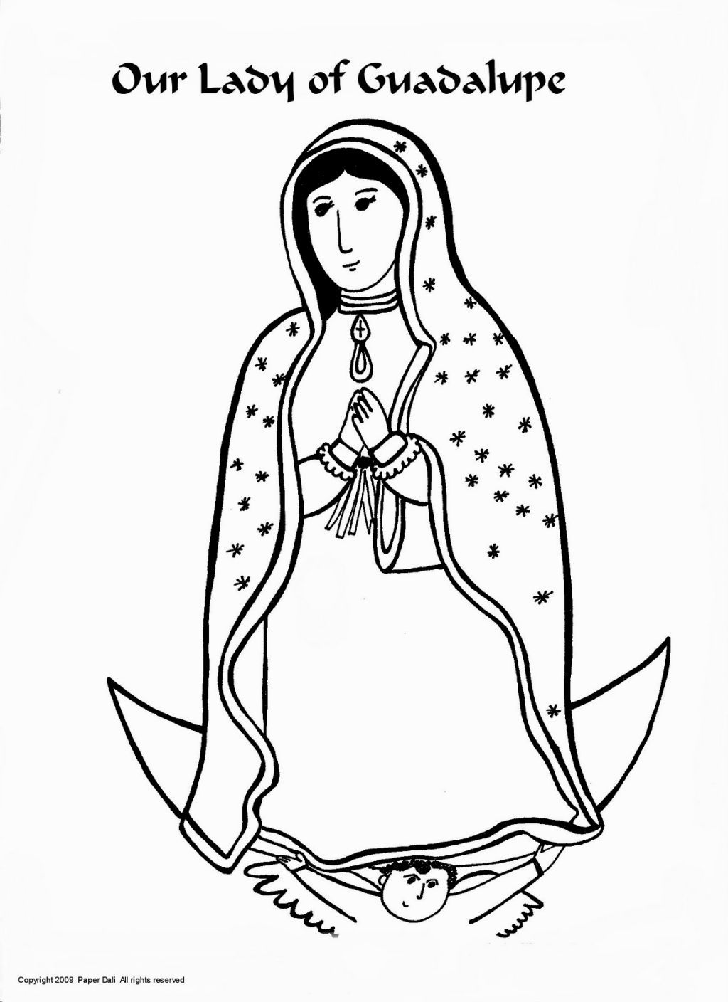 1024x1408 La Virgen De Guadalupe Coloring Pages Coloring Pages