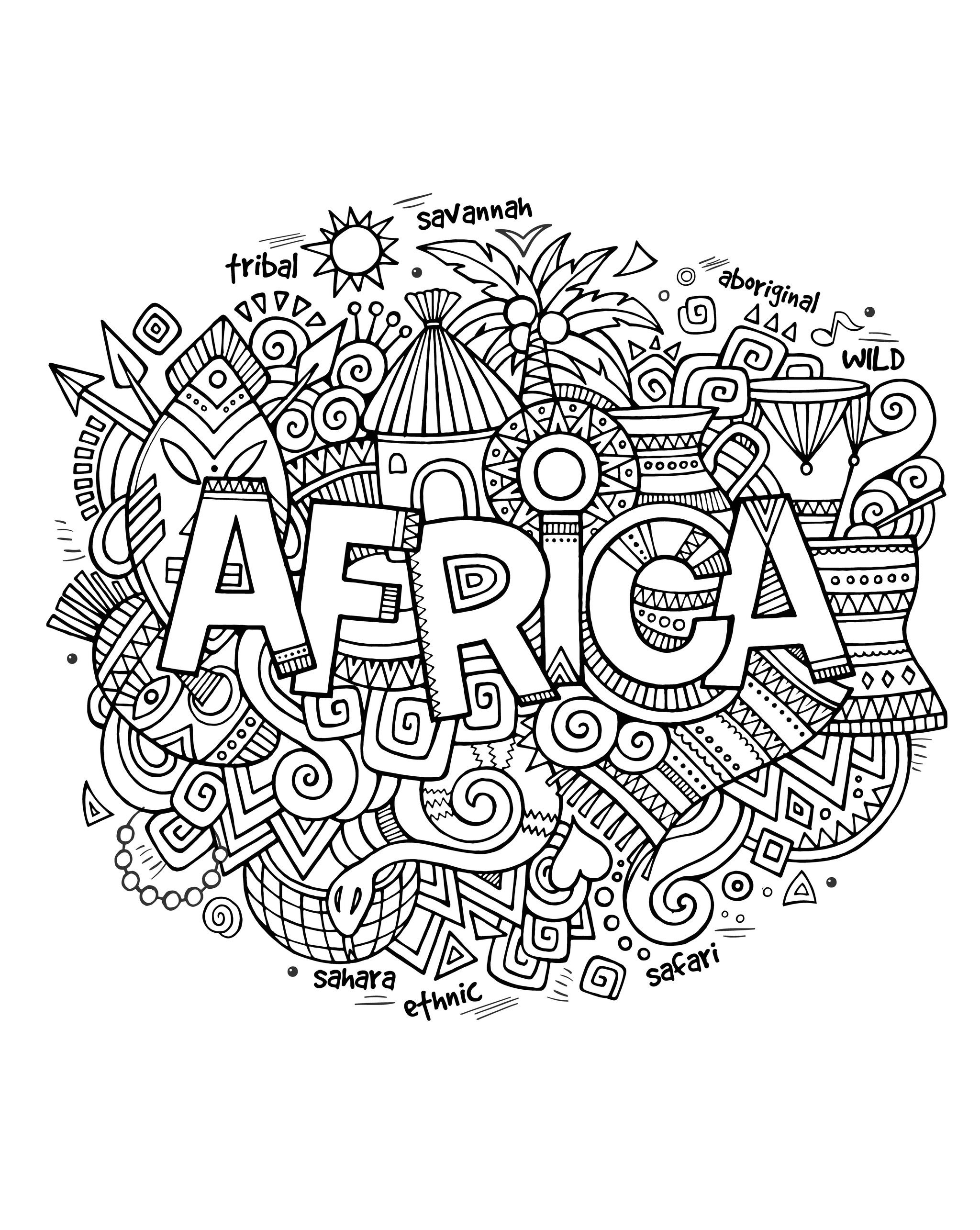 2048x2570 Africa Coloring Pages Coloringsuite Com New