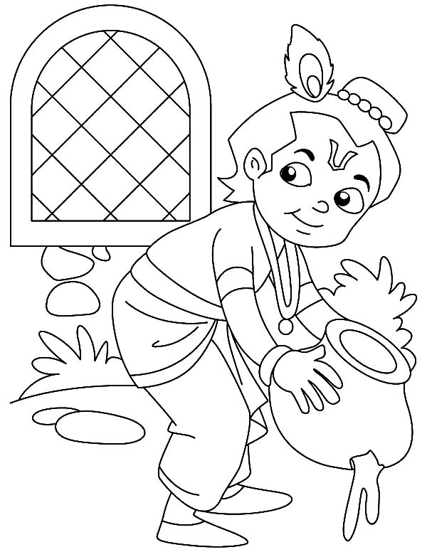 600x776 Krishna Avatar For Lord Vishnu Coloring Pages Krishna