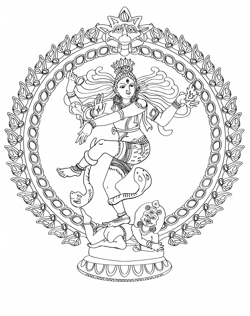 812x1024 Shiva Coloring Page