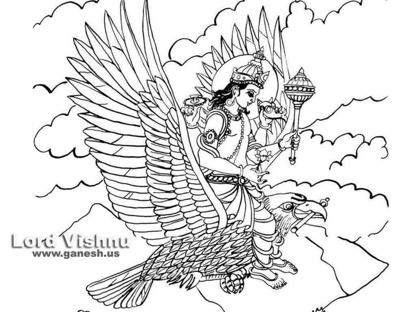 1600x1200 Vishnu Coloring Pages