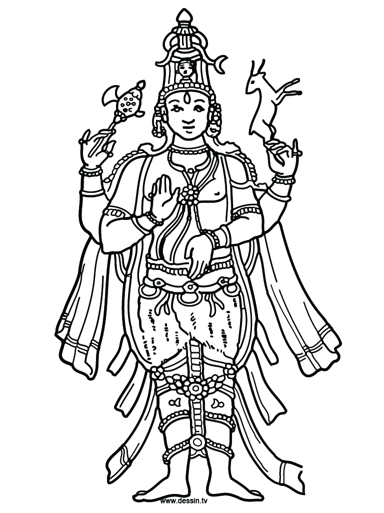 768x1024 Coloring Shiva