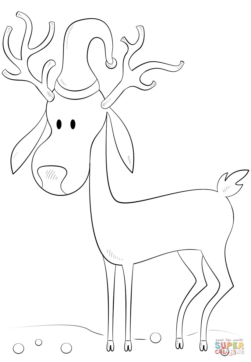 824x1186 Christmas Reindeer Coloring Page Free Printable Pages Stunning Acpra