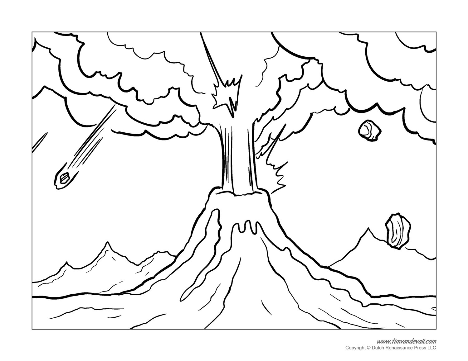 1500x1159 Volcano Coloring Pages Printable Best Of Kids Erupting