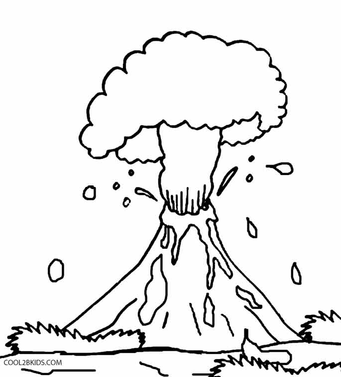 685x758 Coloring Pages Volcano Printable Volcano Coloring Pages For Kids