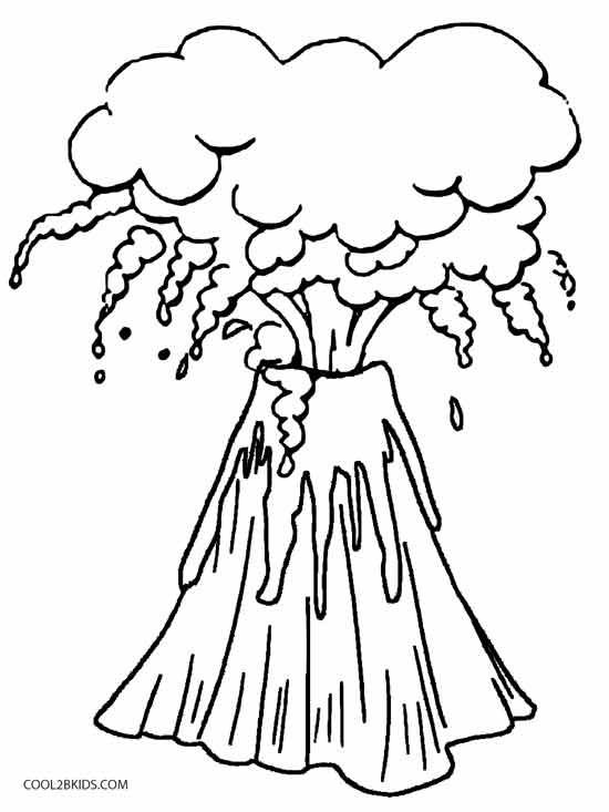 550x733 Printable Volcano Coloring Pages For Kids Cool2bkids Adults 31665