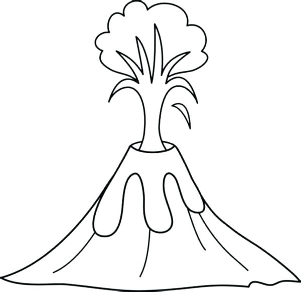 600x583 Remarkable Amusing Volcano Pictures To Color Image Kids Coloring