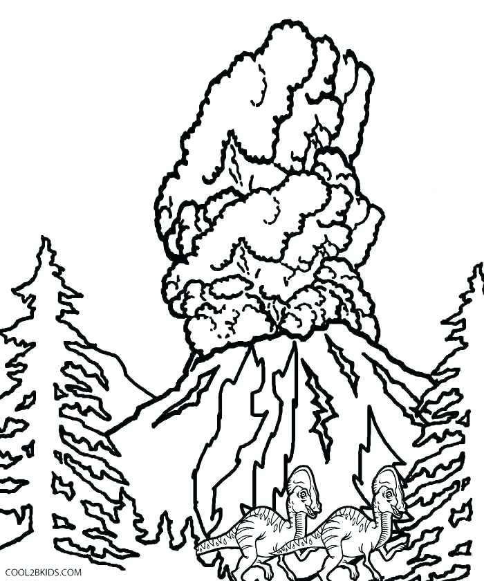 700x840 Volcano Coloring Page Shield Volcano Coloring Page Hawaiian