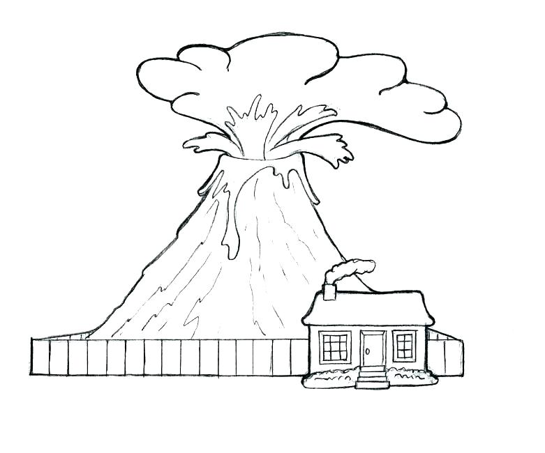 781x650 Volcano Coloring Page Volcano Coloring Page Pages Printable