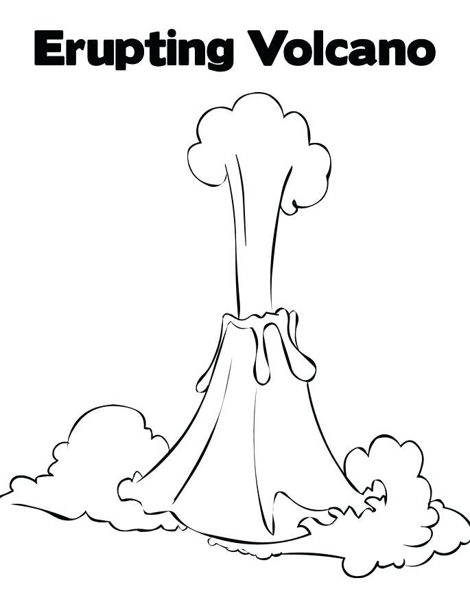 685x886 Volcano Coloring Pages Volcano Color Page Volcano Eruption