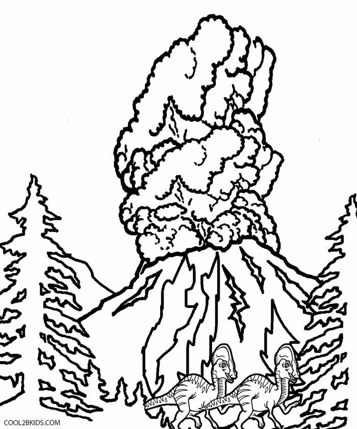 700x840 Printable Volcano Coloring Pages For Kids Cool2bkids