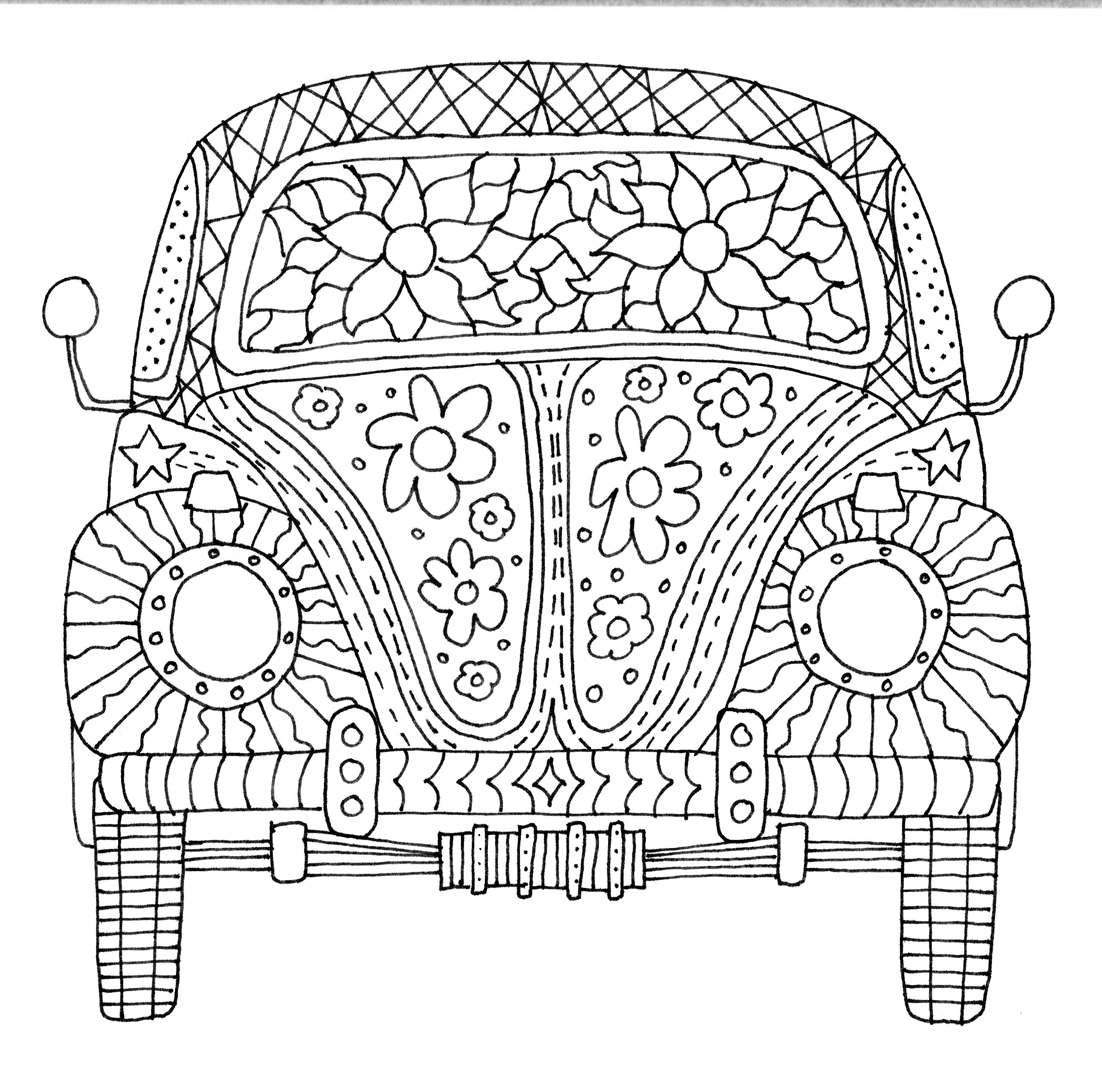 2575x2552 Vw Beetle Colouring Pages Vw Bug Coloring Page Bell Rehwoldt