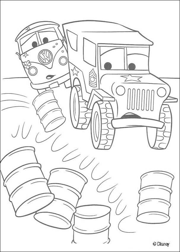 607x850 Vw Bus And Military Jeep Coloring Pages