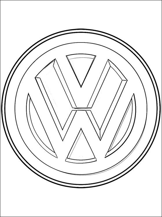 560x750 Car Logo Coloring Pages Volkswagen Logo Coloring Page Coloring
