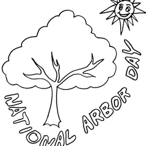 300x300 Volunteer Planting Trees For Arbor Day Coloring Pages Volunteer