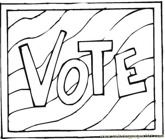 550x462 Vote (36) Coloring Page