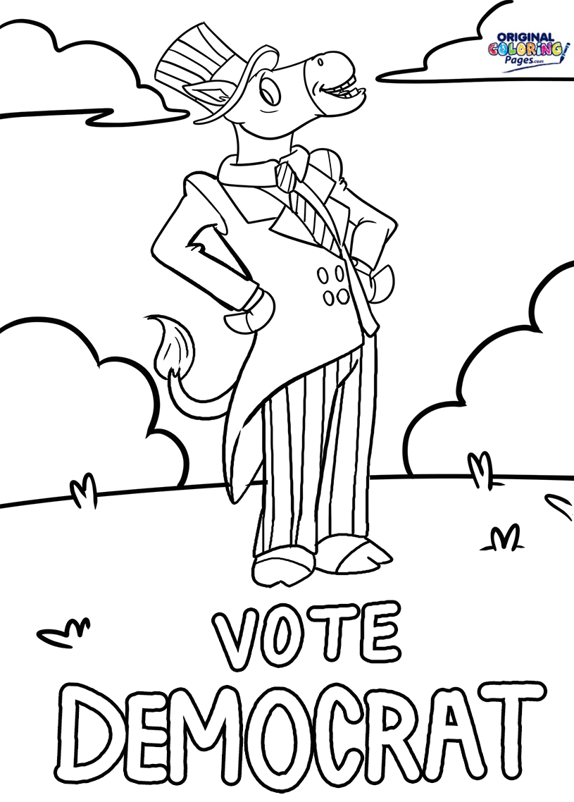 815x1138 Vote Democrat Coloring Page Coloring Pages Original Coloring Pages