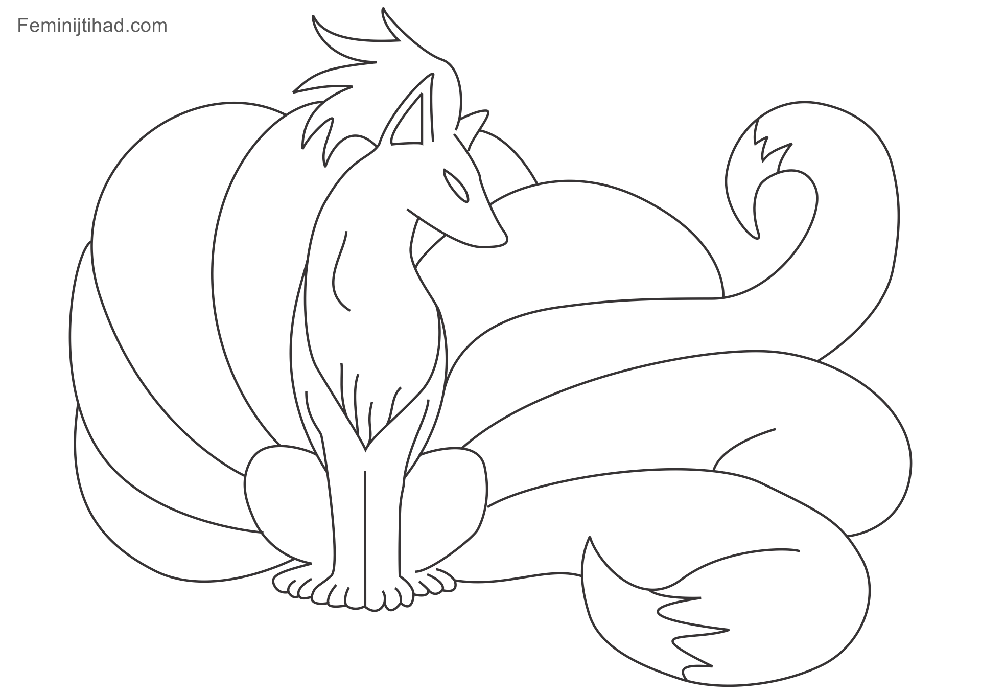 Vulpix Coloring Page