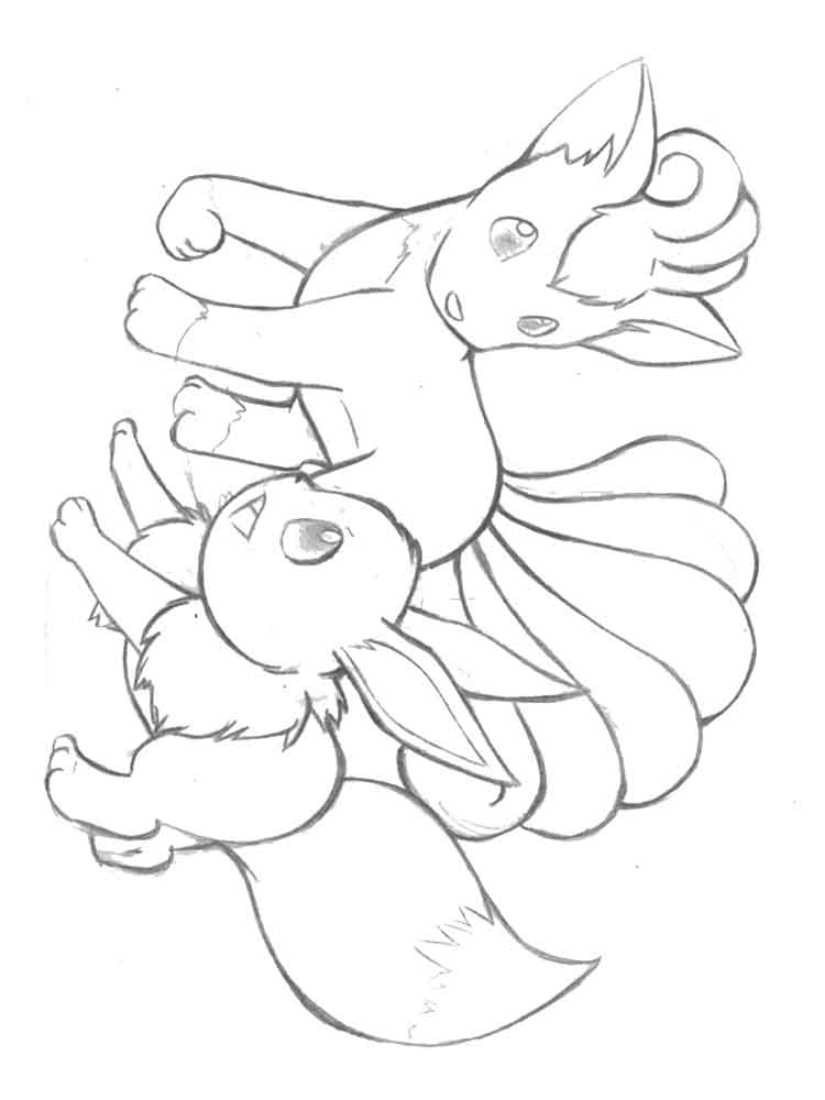 750x1000 Vulpix Coloring Pages. Free Printable Vulpix Coloring Pages.