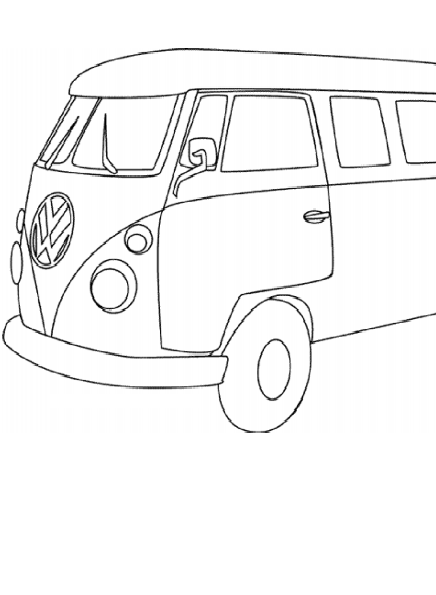 Vw Bus Coloring Page