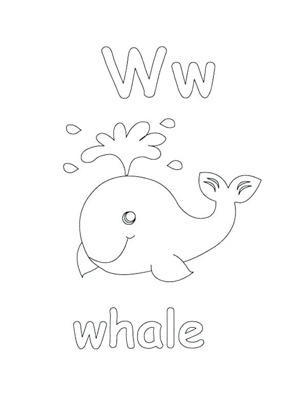 600x777 Letter W Coloring Page