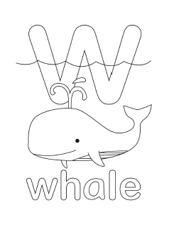 238x320 Letter W Coloring Pages Printable