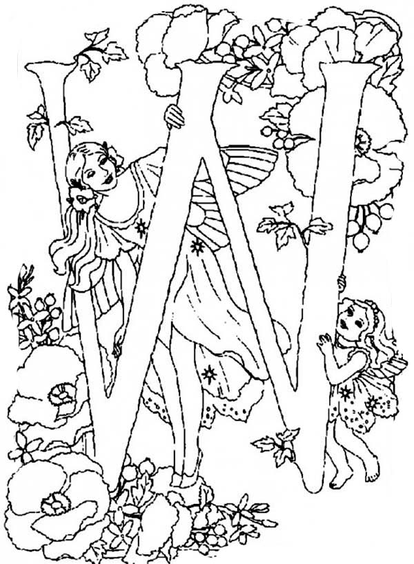 600x817 Alphabet Elf Letter W Coloring Pages An Elf Lady Take Her Daughter