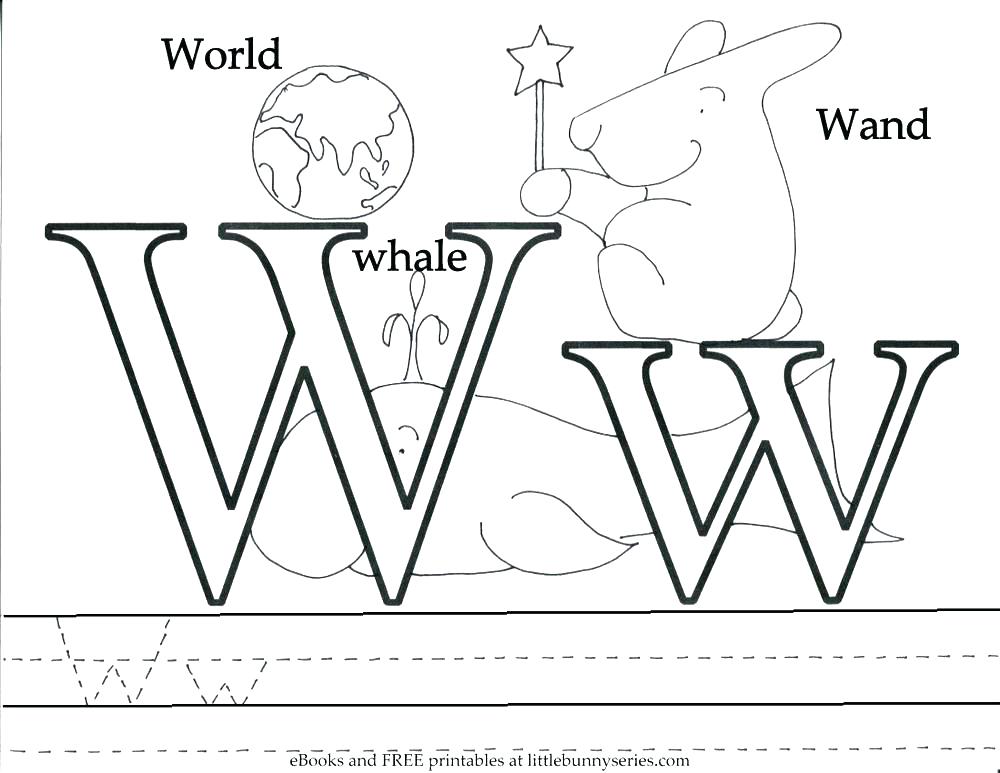 1000x773 W Coloring Page Letter W Coloring Pages W Coloring Sheet Letter W