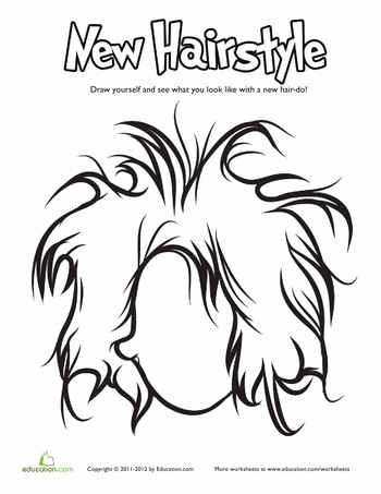 350x453 Crazy Hair Coloring Pages Educational Coloring Pages
