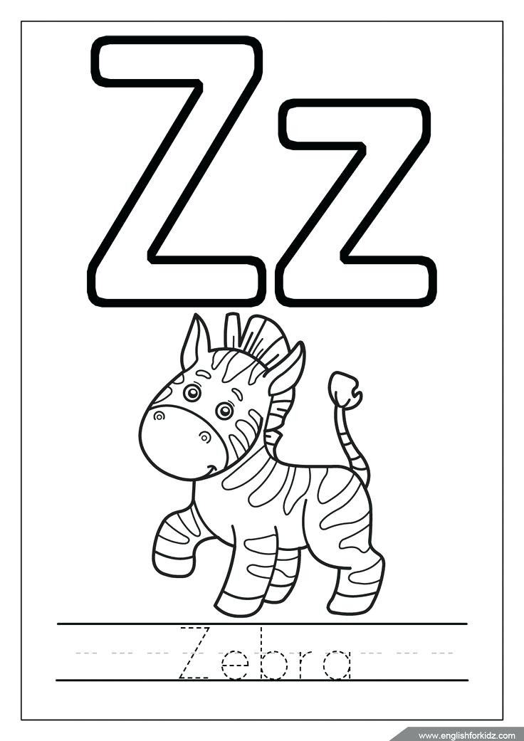 736x1041 Letter Z Coloring Page Lovely Wacky Animals Tracing Pack Coloring